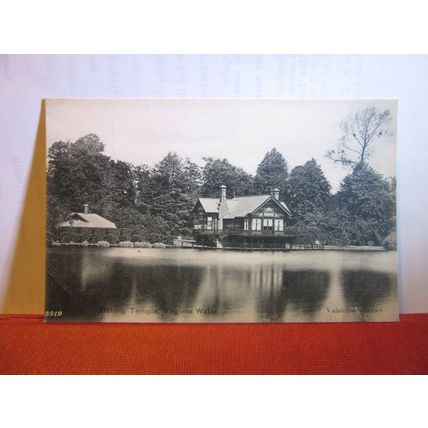 FISHING TEMPLE, VIRGINIA WATER, Surrey. unused vintage postcard #