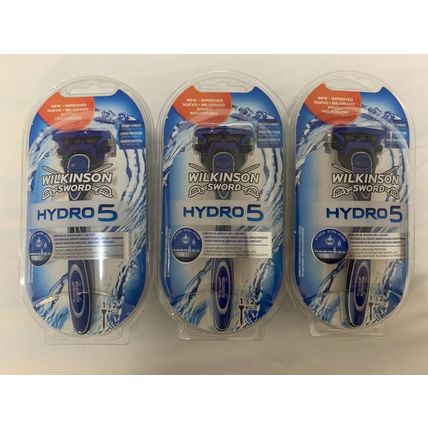 Wilkinson Sword Hydro 5 Mens 3 X Razors + 6 Blades 0000