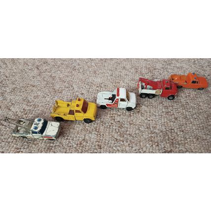 joblot collection of five rescue toy tow trucks