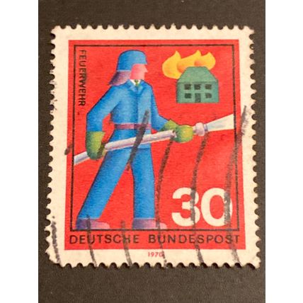 Briefmarke Deutschland 30 Pfennig 1970 Michel 632 gestempelt