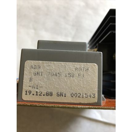 ABB 12M25-15-10,19.12.88 POWER SUPPLY BOARD FELDSCHWACHGERAT GLB,ABB GLB 0501,SV