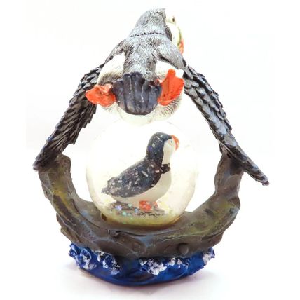 Puffin Minature Water ball with Glitter 10.5 CM Sea Birds Home Decor Gift Beach