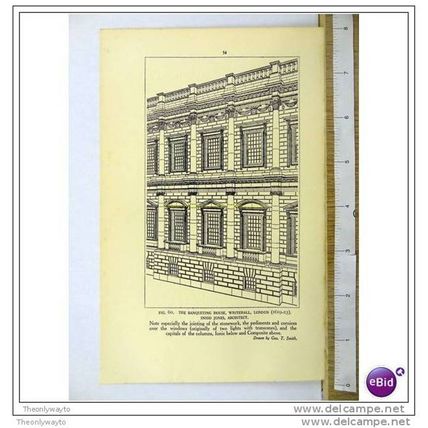 BANQUETING HOUSE, WHITEHALL, LONDON (1619-23) INIGO JONES, c1931, Illustration