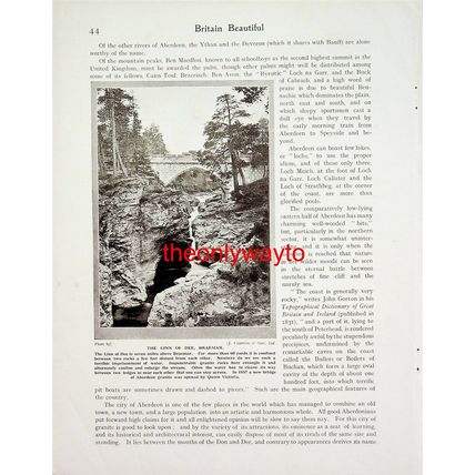 Linn Of Dee, Braemar, Aberdeenshire, Scotland, UK, Book Illustration, c1920
