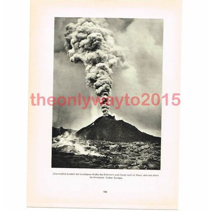 Mount Vesuvius, Italy, Photo Book Illustration 1935