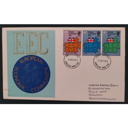 GB 1973 EEC FDC Newcastle pm