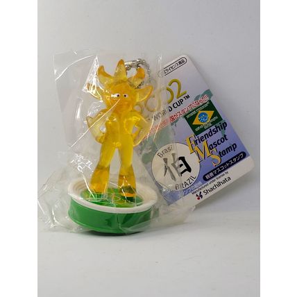 2002 Fifa World Cup Korea Japan Mascot ATO Figure Stamp Keychain (Brazil)