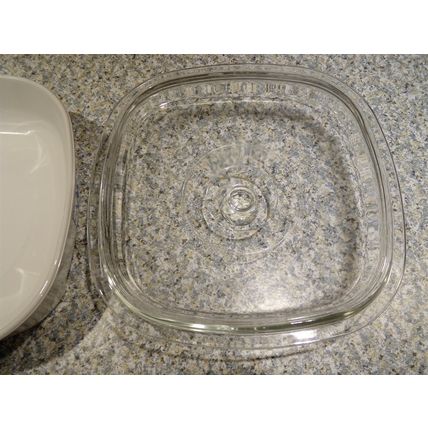 Corning Blue Heartbeat / Radio Wave Brown 'N Sear Microwave Casserole & 4-B Lid