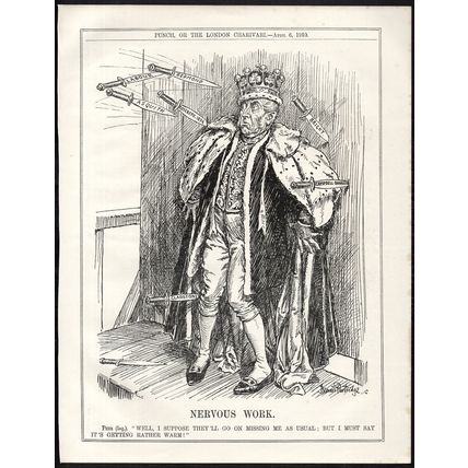 NERVOUS WORK 1910 John Bernard Partridge House of Lords PUNCH CARTOON PAGE