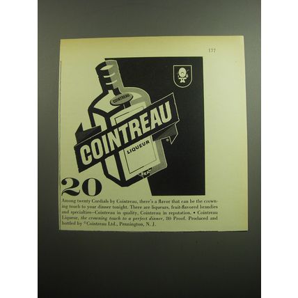 1960 Cointreau Liqueur Advertisement