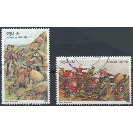 Centenary Battle of Amajuba - South Africa 1981 - F H - SG 488/9 (H)