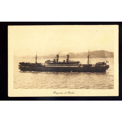 LS3535 - Italian Liner - Lloyd Sabaudo - Regina di Italia - postcard
