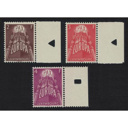 Luxembourg Europa 3v Margins 1957 MNH SG#626-628 MI#572-574