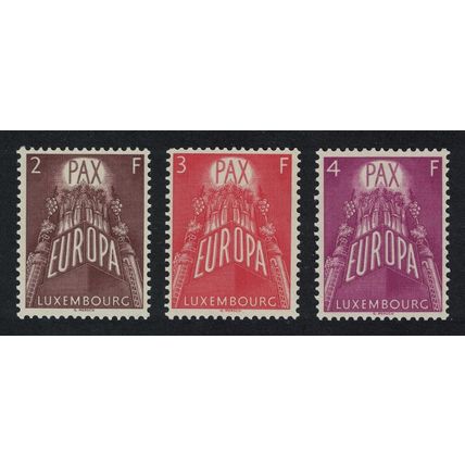 Luxembourg Europa 3v 1957 MNH SG#626-628