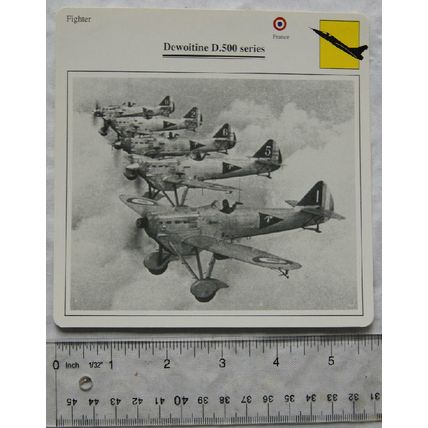 Dewoitine D.500 series - France - Fighter - Collectors Club Card