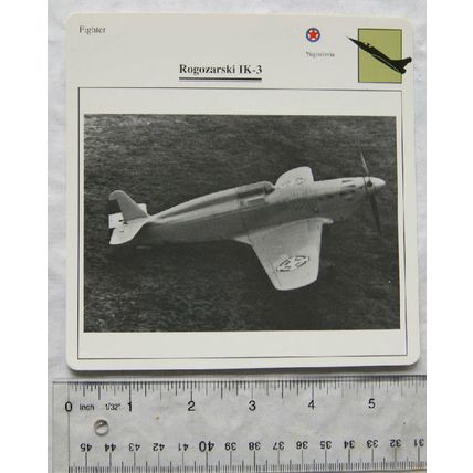 Rogozarski IK-3 - Yugoslavia - Fighter - Collectors Club Card