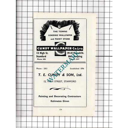 T E Cundy & Son Ltd Stamford Lincolnshire Advert - 1966 Clipping