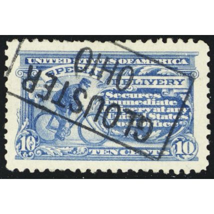 E10, Used 10¢ XF/Superb GEM - With Graded 95J JUMBO PFC Certificate Stuart Katz