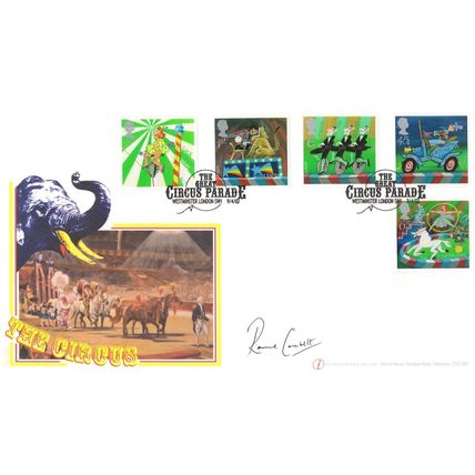 Ronnie Corbett of BBC TV Show Two Ronnies The Circus Parade Hand Signed FDC