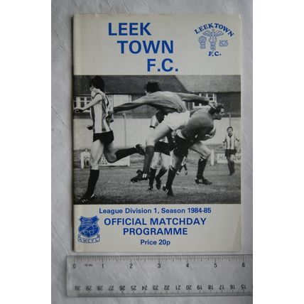 1984 programme Leek Town v. York City, North West Counties League