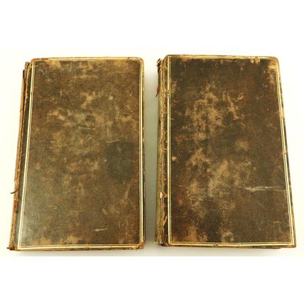 Poems Of Ossian Antique 1803 Georgian Leather Book Set - Macpherson