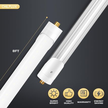 8 Foot Led Bulbs T8 T12 LED 8Ft Tube Light F96T8 F96T12 LED Bulb 96" FA8 Single