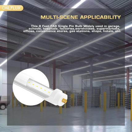 8 Foot Led Bulbs T8 T12 LED 8Ft Tube Light F96T8 F96T12 LED Bulb 96" FA8 Single