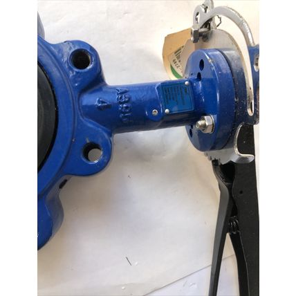 NEW FLOW 04C2245353 MANUAL 4" BUTTERFLY VALVE, CF8M, EPDM, SS17-4PH A395,FI