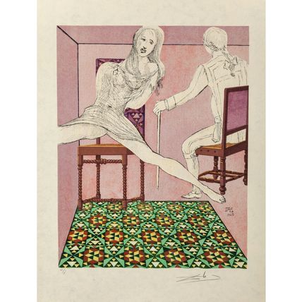 Salvador Dalí Three Plays by the Marquis de Sade 1969 Picture 4 Poster Canvas Mo