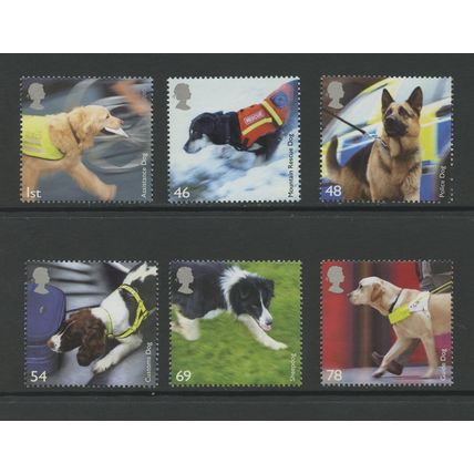 Great Britain 2539-2544, 2008 Working Dogs, VF, MNH (GB543)