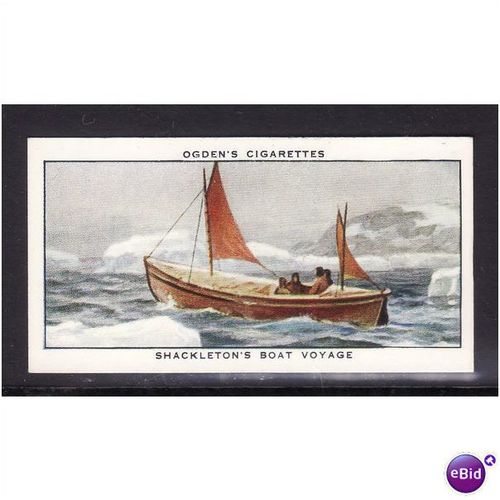 Ogden's Cards 1939 Sea Adventure No 49 Shackleton's Boat Voyage Fine Mint