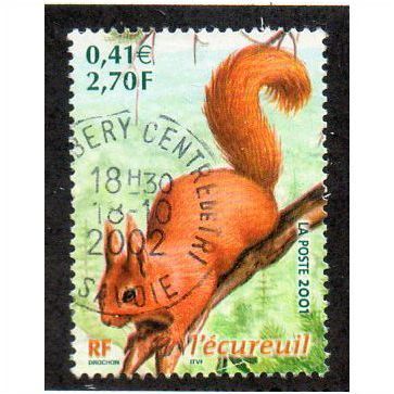 FRA 2001 2,70F 'ANIMALS' FINE USED (EBID20258)
