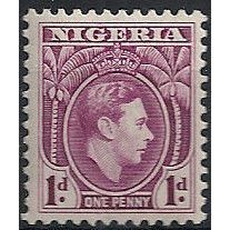 Nigeria 1950 SG50ba 1d Bright Purple Mounted Mint ...