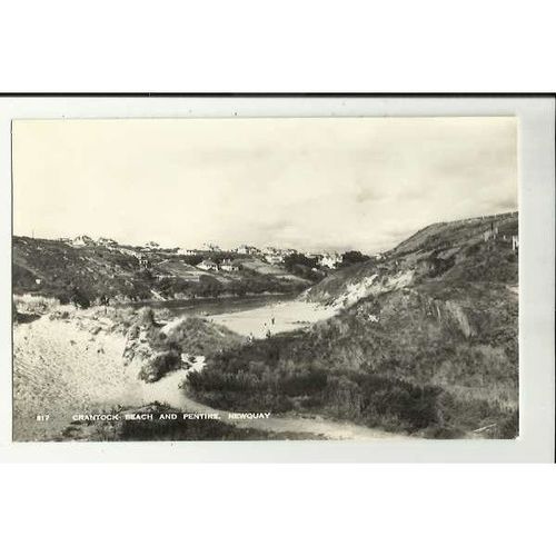 Cornwall CRANTOCK BEACH & PENTIRE Postcard by Overland (817)
