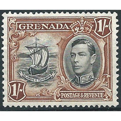 Grenada 1941 SG160a 1/- Black & Brown Perf13.5x12.5 Mounted Mint ....