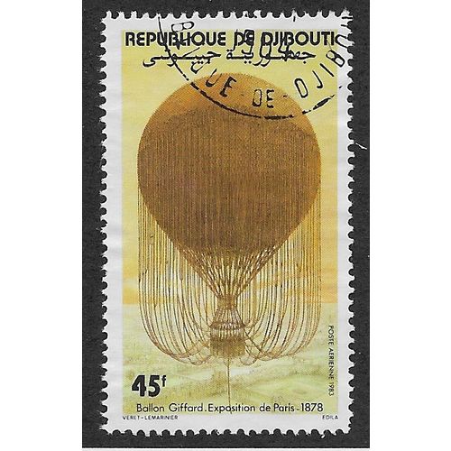 DJI 1982 45f 'BICENTENNARY OF FIRST MANNED FLIGHT' FINE USED (EBID 55-020)