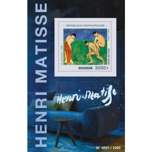 CENTRAL AFRICA 2015 SHEET MNH HENRI MATISSE ART PAINTINGS ARTE PINTURAS 4A