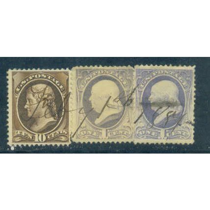 Used 209/206 (2) 10c Jefferson 1c Franklin Very Fine Q3442