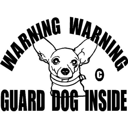 Chihuahua Dog Chiwawa warning security vinyl decal sticker