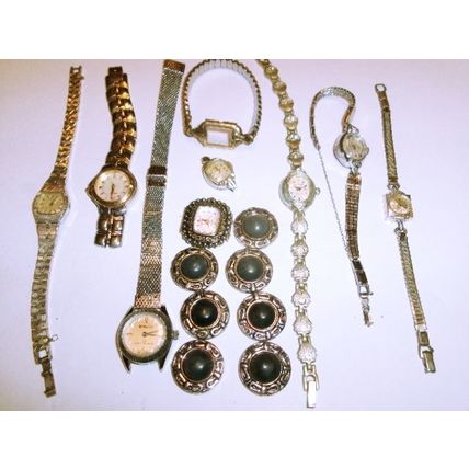 Ladies Wrist Watch Parts Repair Bulova Remington Caravele Benrus & More Lot 140