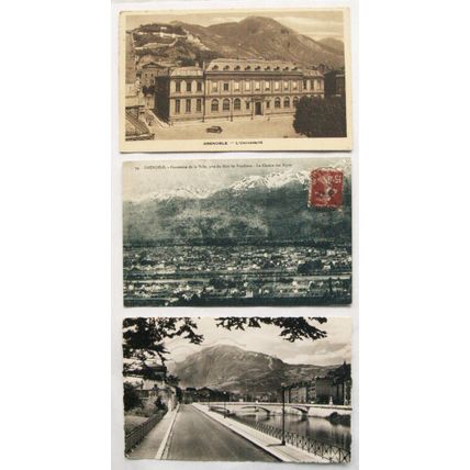 3 x postcards Grenoble, France