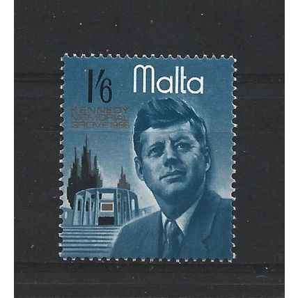 Malta.SG372 1s 6d President Kennedy and Memoorial.Mounted Mint.May25