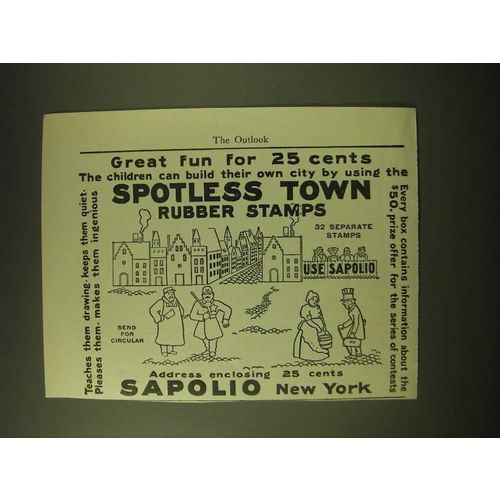 1902 Sapolio Soap Ad - Great fun for 25 cents the Children can build their own