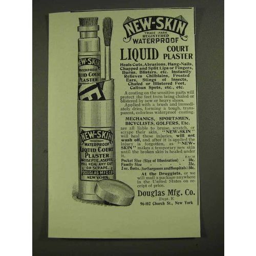 1903 New-Skin Waterproof Liquid Court Plaster Ad