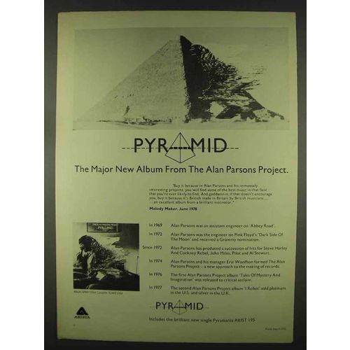 1978 Alan Parsons Project Pyramid Album Ad