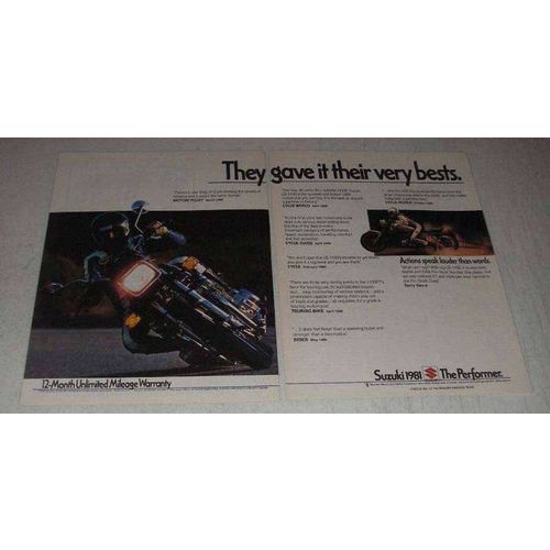 1981 Suzuki GS-1100 Motorcycle Ad - Very Bests