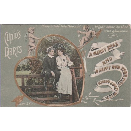 GB circa 1905 Cupids Darts a Merry Christmas by J Welch & Sons see rest