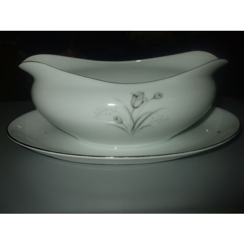 Vintage Creative Royal Elegance Gravy Boat w/Attached Underplate