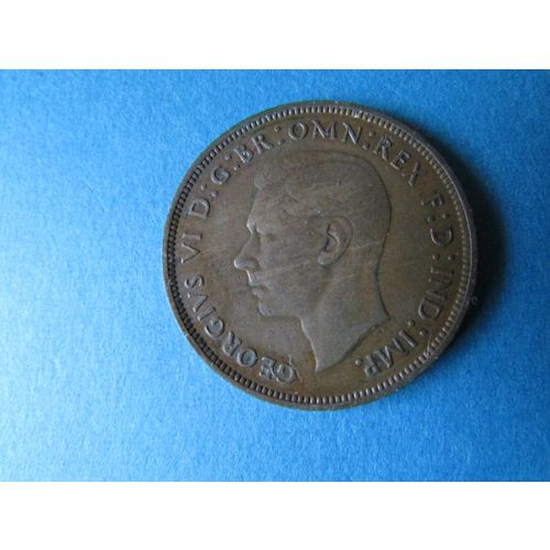 1947 GEORGE VI ONE PENNY FREE POST. J