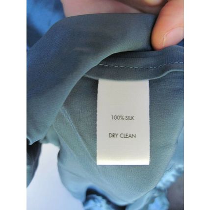 Women's Teal Calvin Klein Exclusive Small Dress Shirt 100% Silk $128 Tag Stored